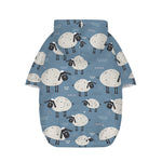 Happy Sheep Pattern Print Dog Zip Up Hoodie