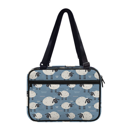 Happy Sheep Pattern Print Double Strap Bible Bag