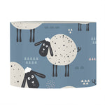 Happy Sheep Pattern Print Drum Lamp Shade