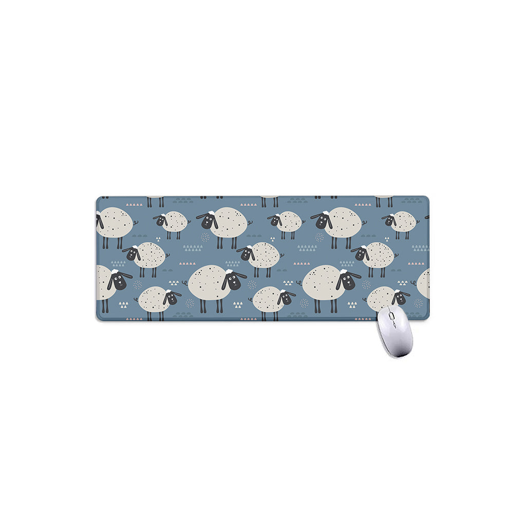 Happy Sheep Pattern Print Extended Mouse Pad