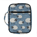 Happy Sheep Pattern Print Front Pocket Bible Bag