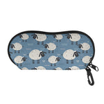 Happy Sheep Pattern Print Glasses Case