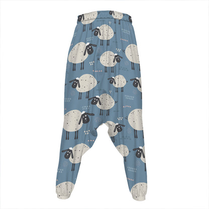 Happy Sheep Pattern Print Hammer Pants