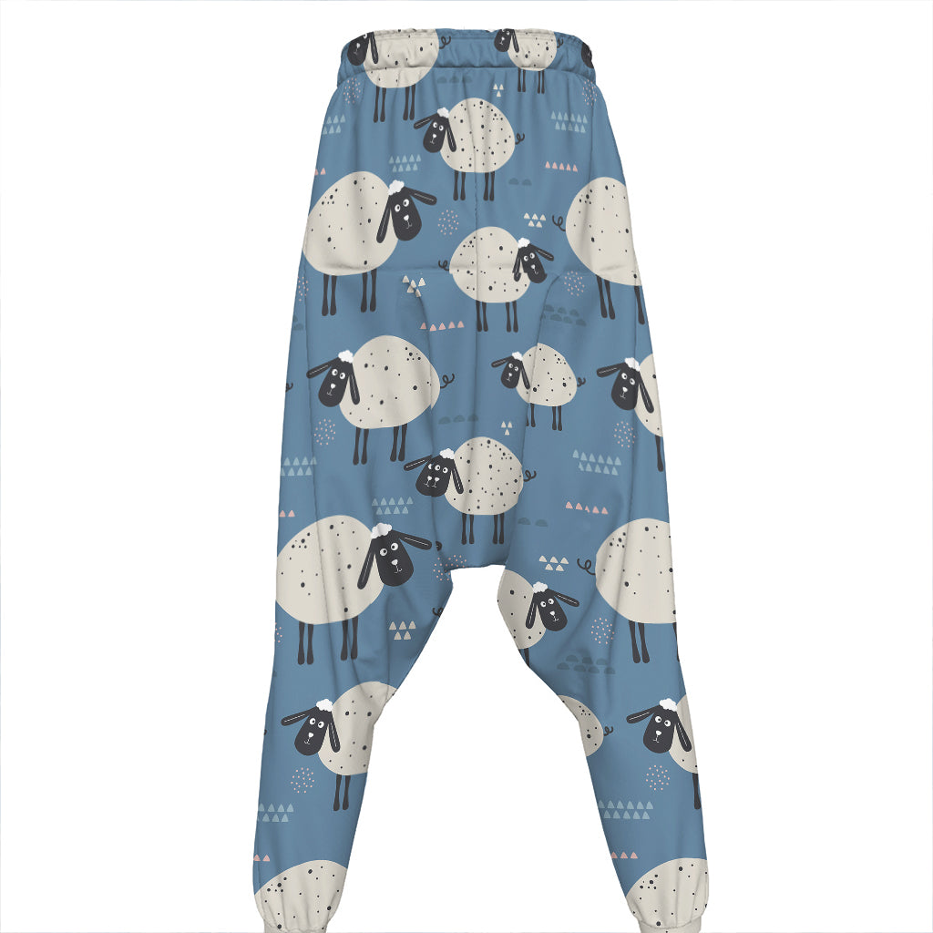 Happy Sheep Pattern Print Hammer Pants
