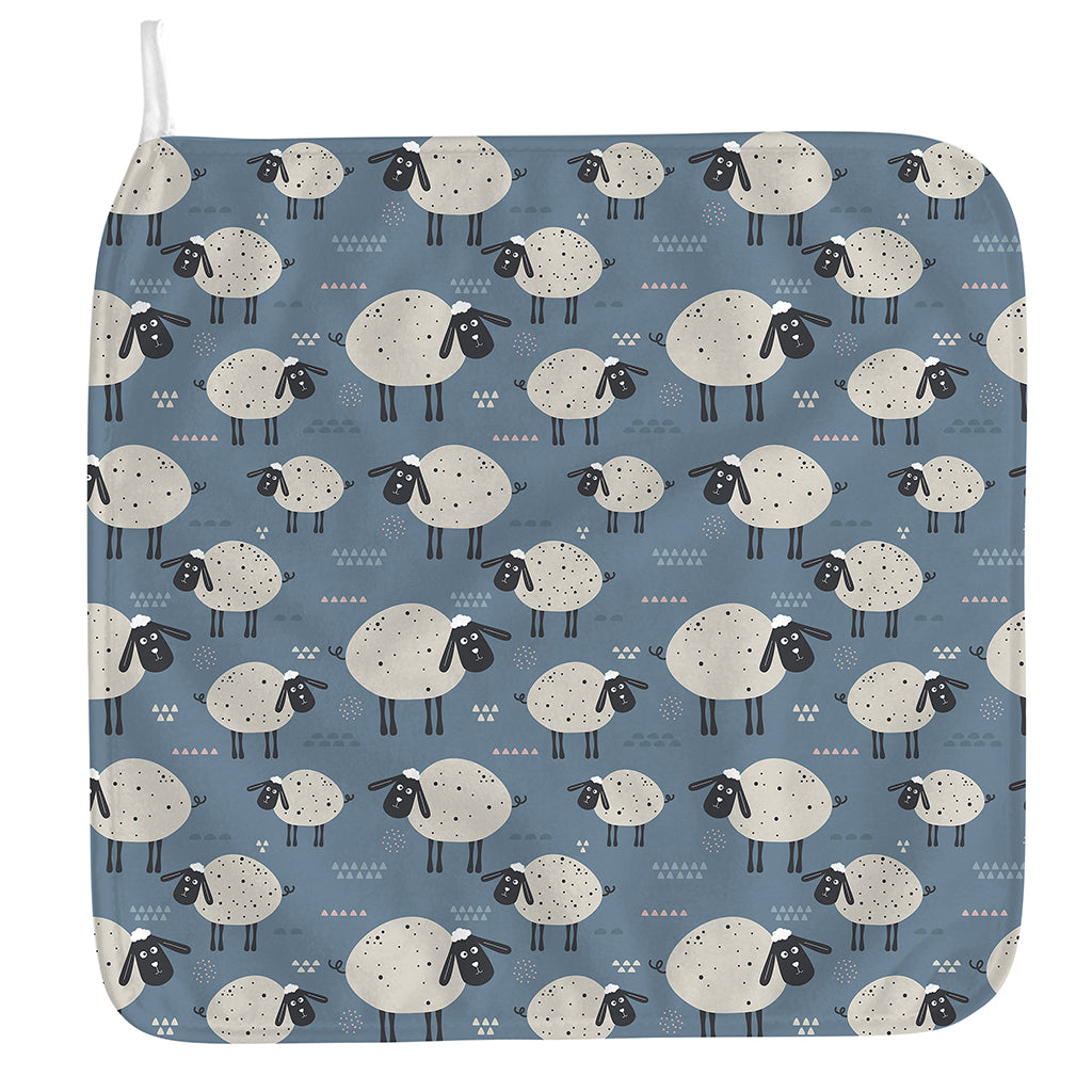 Happy Sheep Pattern Print Hand Towel