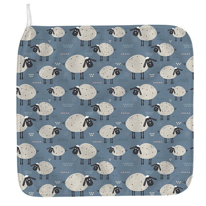 Happy Sheep Pattern Print Hand Towel