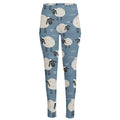 Happy Sheep Pattern Print High-Waisted Pocket Leggings