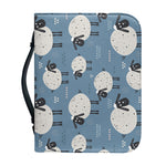 Happy Sheep Pattern Print Leather Bible Cover