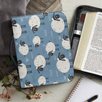 Happy Sheep Pattern Print Leather Bible Cover