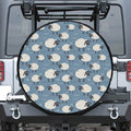 Happy Sheep Pattern Print Leather Spare Tire Cover