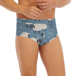 Happy Sheep Pattern Print Men's Briefs
