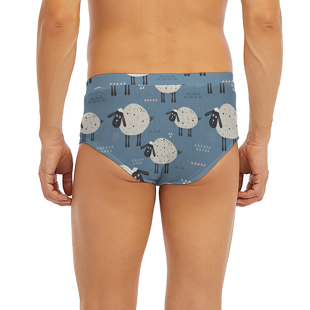 Happy Sheep Pattern Print Men's Briefs