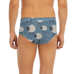 Happy Sheep Pattern Print Men's Briefs