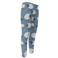Happy Sheep Pattern Print Men's Compression Pants