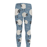 Happy Sheep Pattern Print Men's leggings