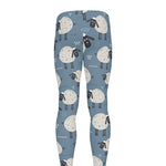 Happy Sheep Pattern Print Men's leggings