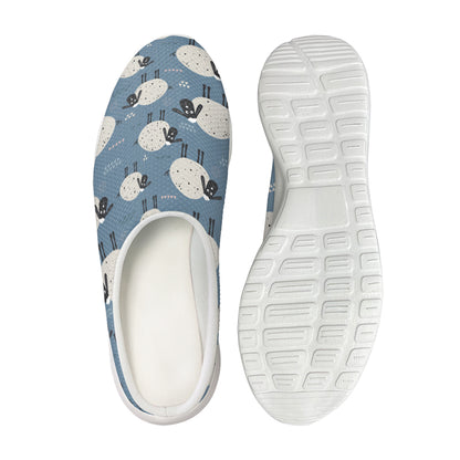 Happy Sheep Pattern Print Mesh Casual Shoes
