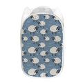 Happy Sheep Pattern Print Mesh Laundry Hamper