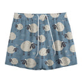 Happy Sheep Pattern Print Mesh Shorts