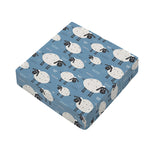 Happy Sheep Pattern Print Outdoor Seat Cushion Cover