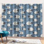Happy Sheep Pattern Print Pencil Pleat Curtains
