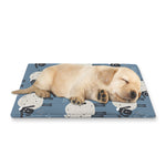 Happy Sheep Pattern Print Pet Cooling Mat Cover