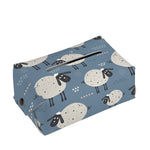 Happy Sheep Pattern Print Rectangle Tissue Box Cover