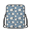 Happy Sheep Pattern Print Rectangular Crossbody Bag