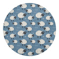 Happy Sheep Pattern Print Round Blanket