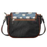 Happy Sheep Pattern Print Saddle Bag