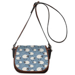 Happy Sheep Pattern Print Saddle Bag