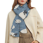 Happy Sheep Pattern Print Scarf