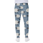 Happy Sheep Pattern Print Scuba Joggers