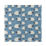 Happy Sheep Pattern Print Silk Bandana