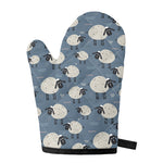 Happy Sheep Pattern Print Single Oven Mitt