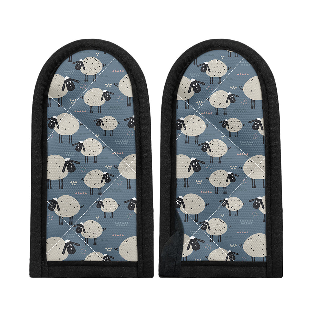Happy Sheep Pattern Print Skillet Handle Cover