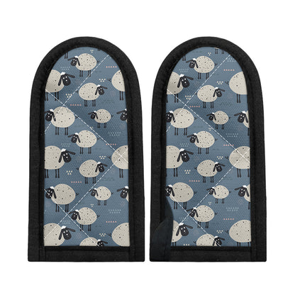 Happy Sheep Pattern Print Skillet Handle Cover