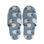 Happy Sheep Pattern Print Slippers