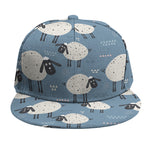 Happy Sheep Pattern Print Snapback Cap