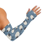 Happy Sheep Pattern Print Sun Protection Arm Sleeves