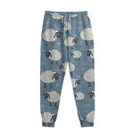 Happy Sheep Pattern Print Sweatpants