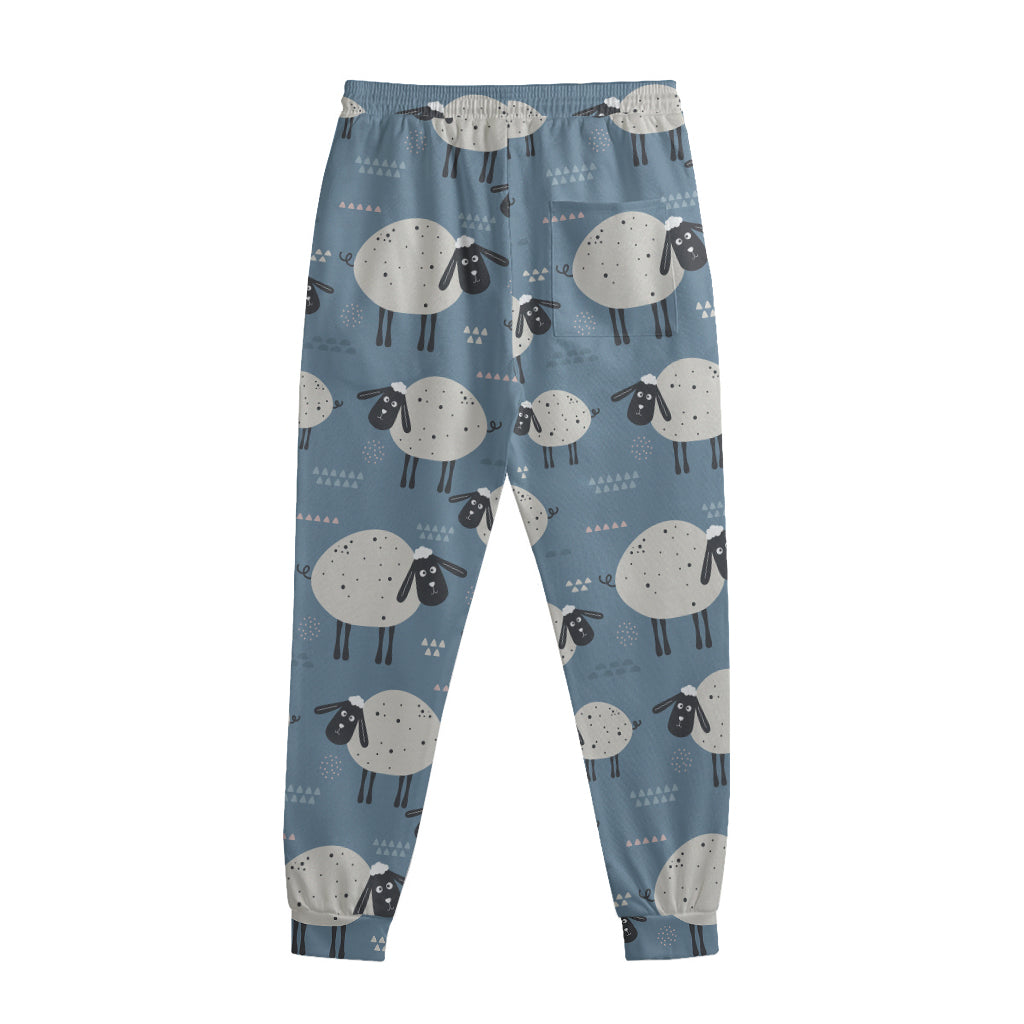 Happy Sheep Pattern Print Sweatpants