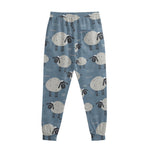 Happy Sheep Pattern Print Sweatpants