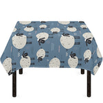 Happy Sheep Pattern Print Tablecloth