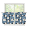 Happy Sheep Pattern Print Tier Curtains