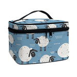 Happy Sheep Pattern Print Travel Makeup Bag