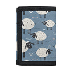 Happy Sheep Pattern Print Trifold Wallet
