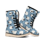 Happy Sheep Pattern Print Winter Boots