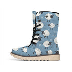 Happy Sheep Pattern Print Winter Boots