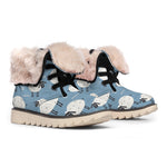 Happy Sheep Pattern Print Winter Boots